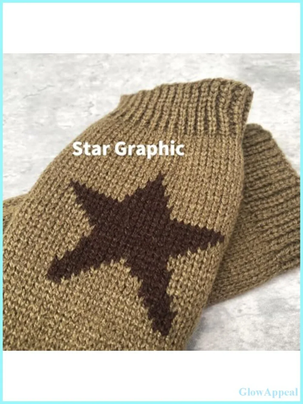 Y2K Star Knitted Fingerless Gloves - Wrist Length Gothic Mittens for Emo Grunge